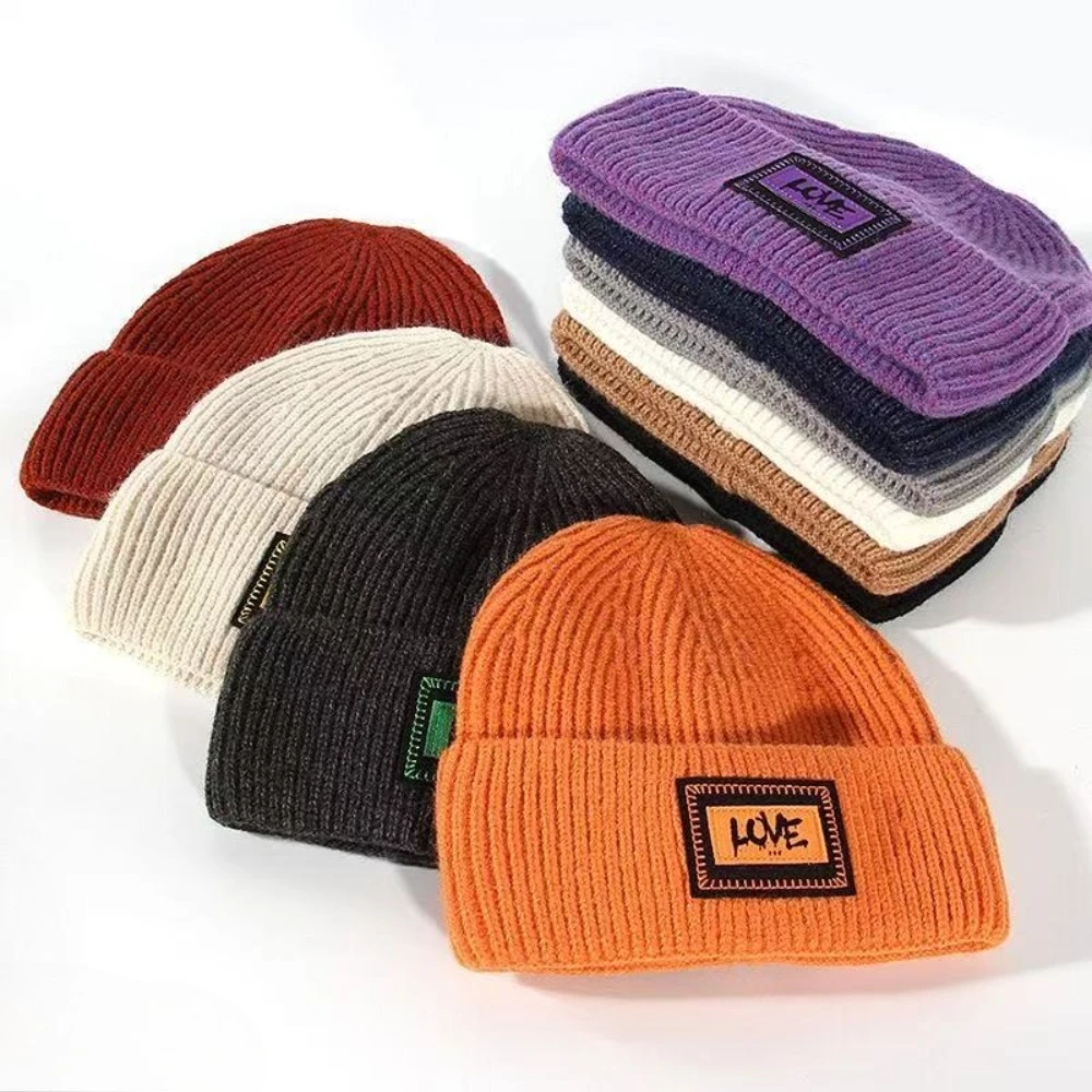 

Детские наушники, мягкая толстая вязаная шапка, вязаная шапка с буквенным принтом, осенние и зимние теплые принадлежности, детские подарки MINISO