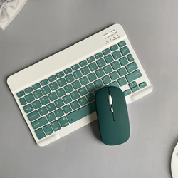 Rechargeable Tablet Wireless Bluetooth Keyboard Mouse Set For Laptop iPad Samsung iOS Android Windows Green White Black Pink L1