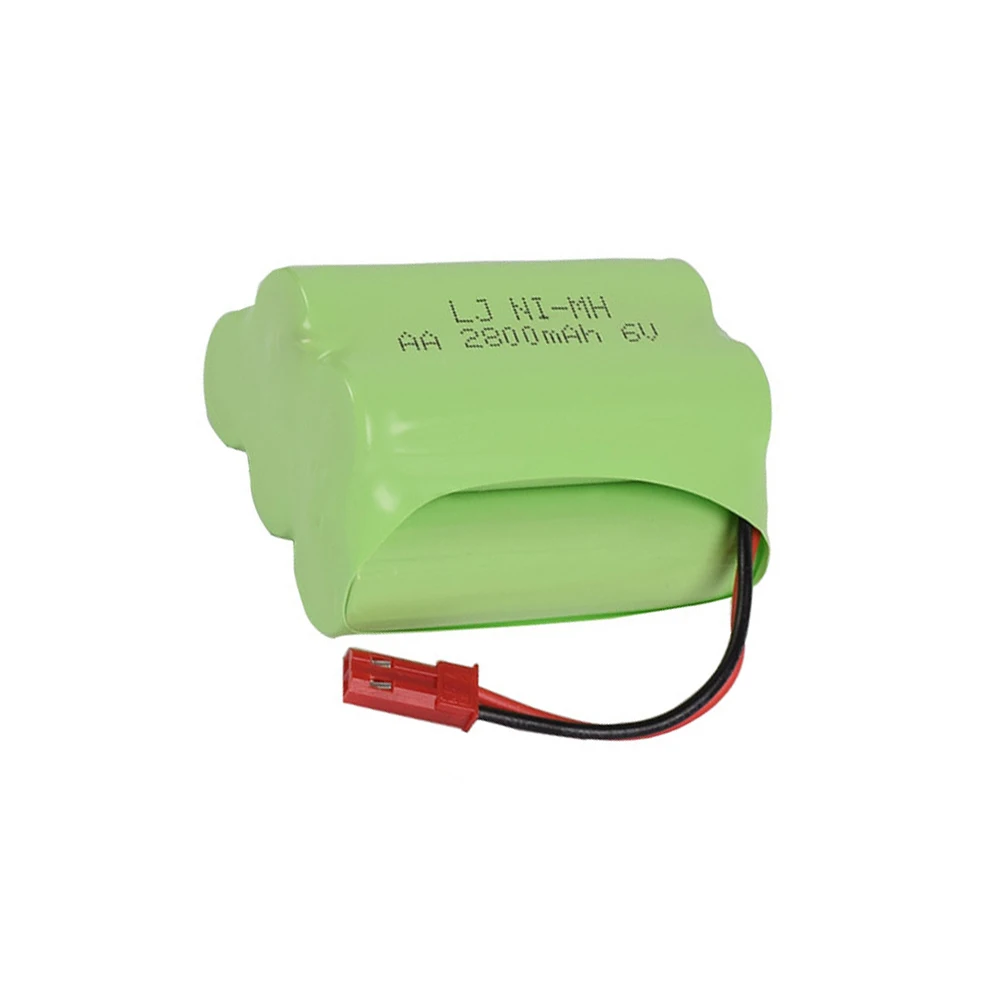 6v 2800mah NIMH Batterij met USB Lader 6v Ni-Mh batterij voor RC speelgoed Auto Boot GUN TANK Truck Trein RC speelgoed Batterij JST plug