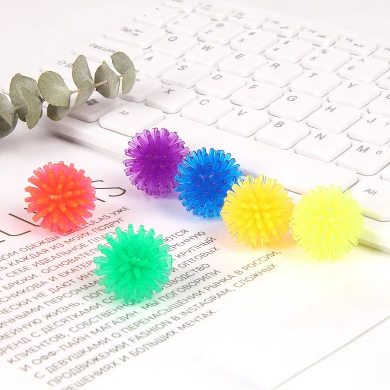 6pcs Spiky Ball Fidget Toy Small Size For Kids Children Autism Sensory ADHD Anxiety Relief Juguete Antiestres Exercise Grip Ball