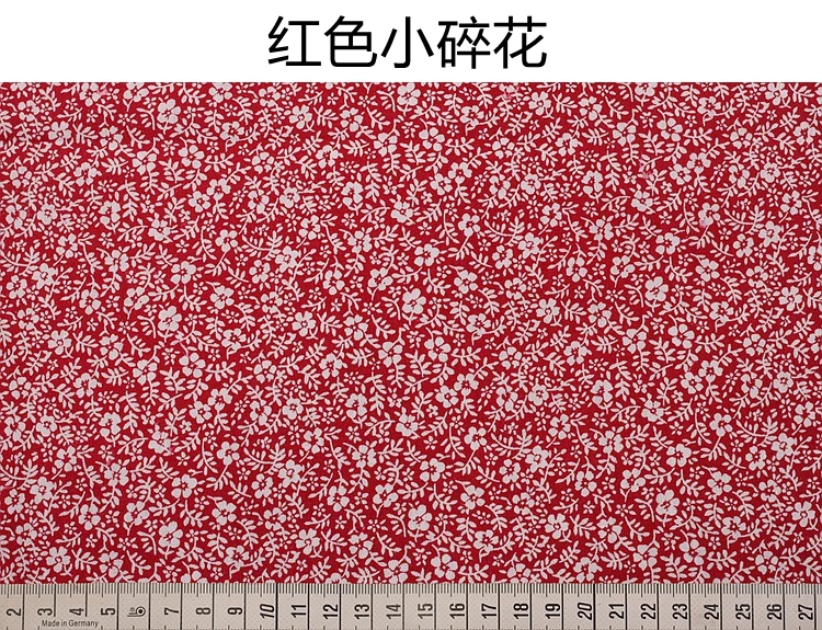 160 x 50 cm roter Baumwoll-Twill-bedruckter Stoff, handgefertigte DIY-Kleidung, Heim- und Bettwäsche, Kinderkleidung, Nähtuch – Detail 1