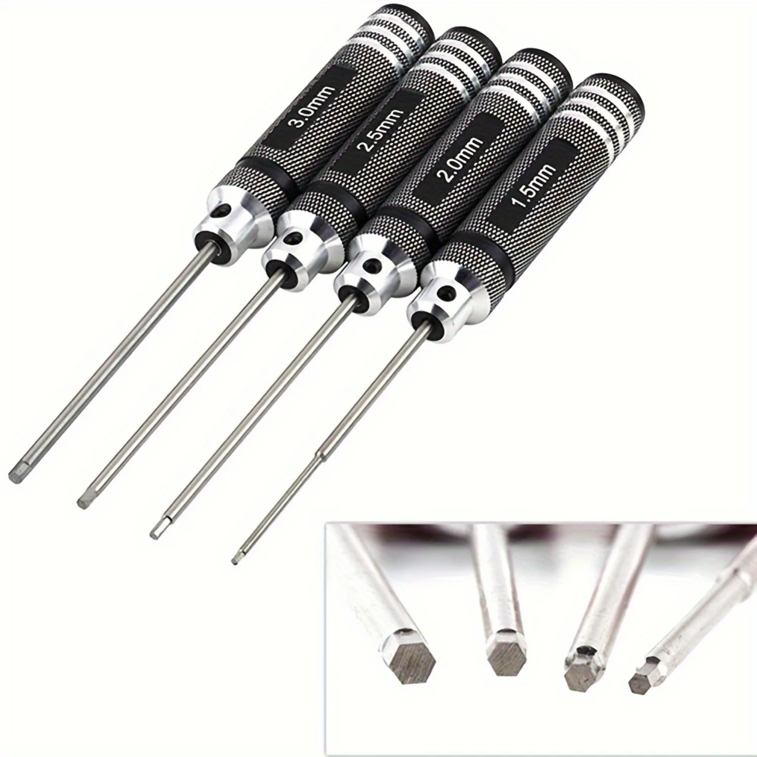 

Hex Driver Wrench Screwdriver Set for RC Helicopter 1/4pcs, 1.5mm/2mm/2.5mm/3.0mm