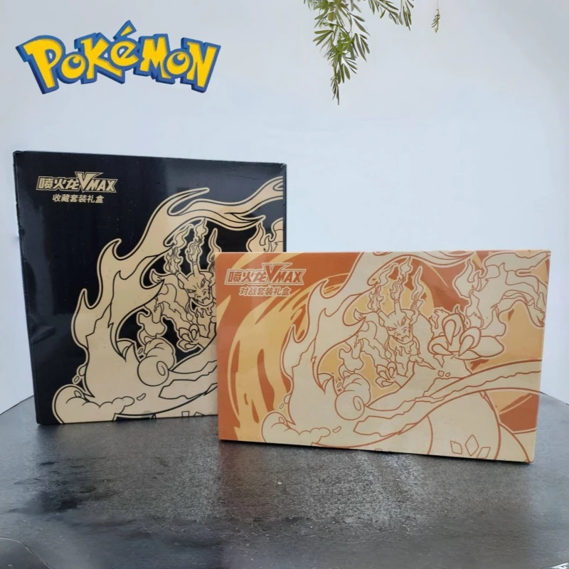 Hot Sale Original Pokemon Card Simplified Chinese Ptcg Charizard Vmax Fight Gift Box Trading Cards Game Children Gifts Xmas Gift