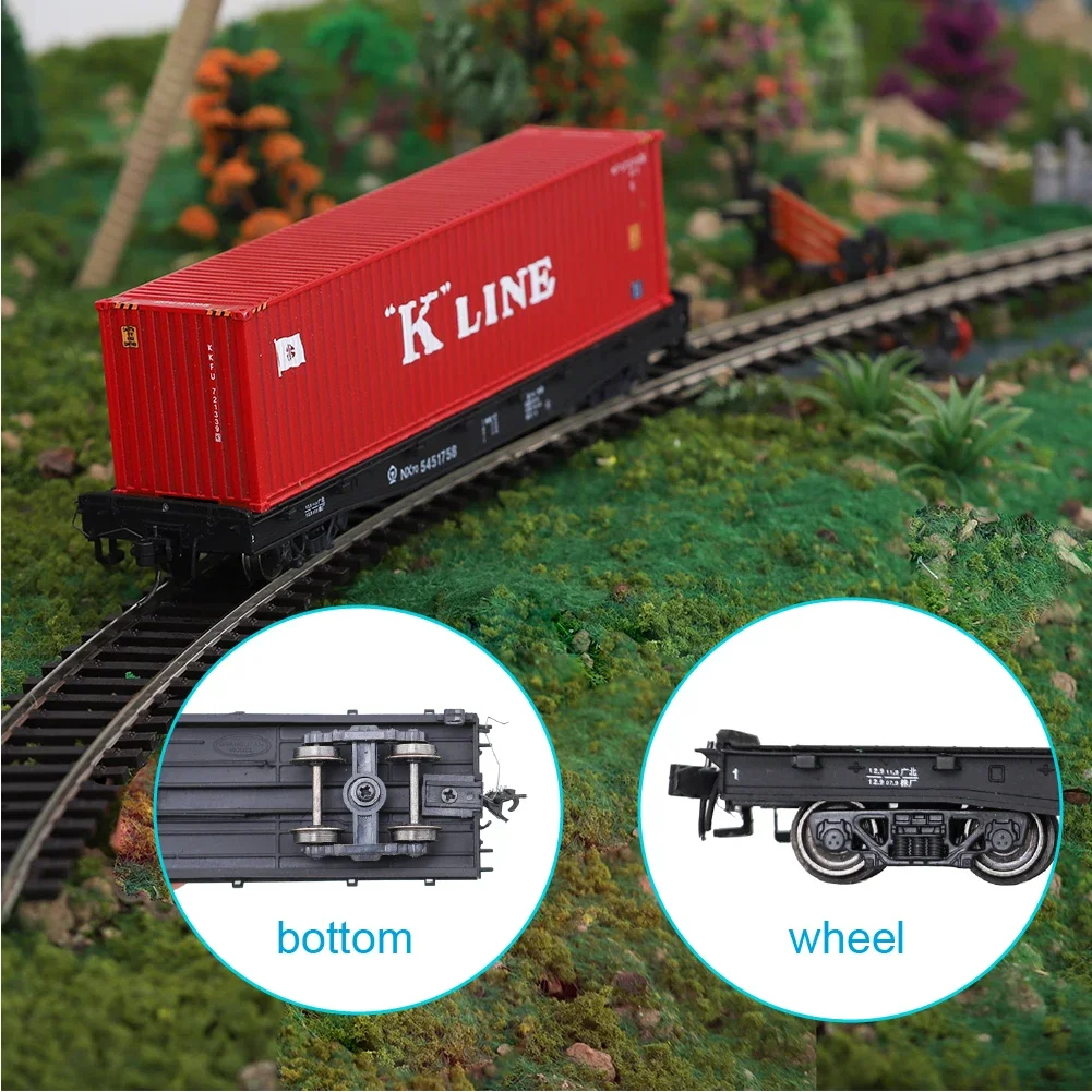 HO 1:87 Train Flatbed Truck Model NX17K Box Flatbed Transport Truck with Container Optional Train Model Toys