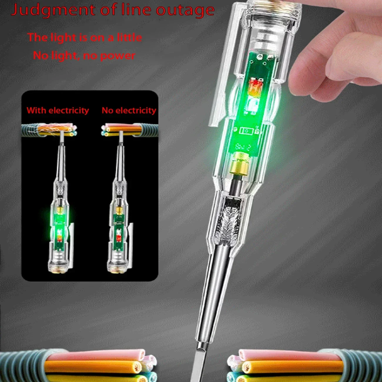 

1/4PCS Intelligent Voltage Tester Pen With LDE Induction Power Detector Pen Electrical Screwdriver Indicator Circuit Tester