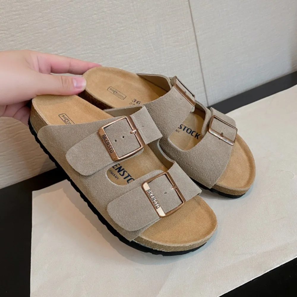 

Boken shoes men's and women's double breasted summer 2026 new thick soled half drag Boken retro cool slippers for outdoor wear