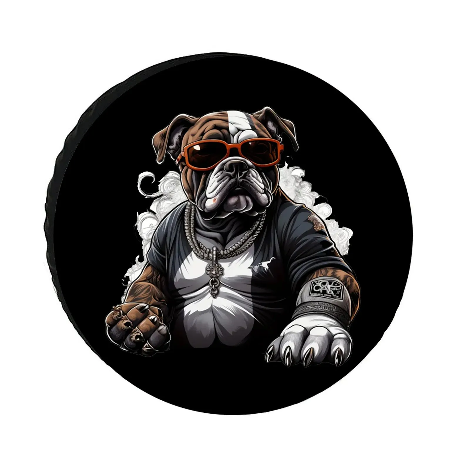 

Чехол для запасного колеса Bulldog Biker: стильный, из полиэстера, всепогодный, защита для колес внедорожников и грузовиков