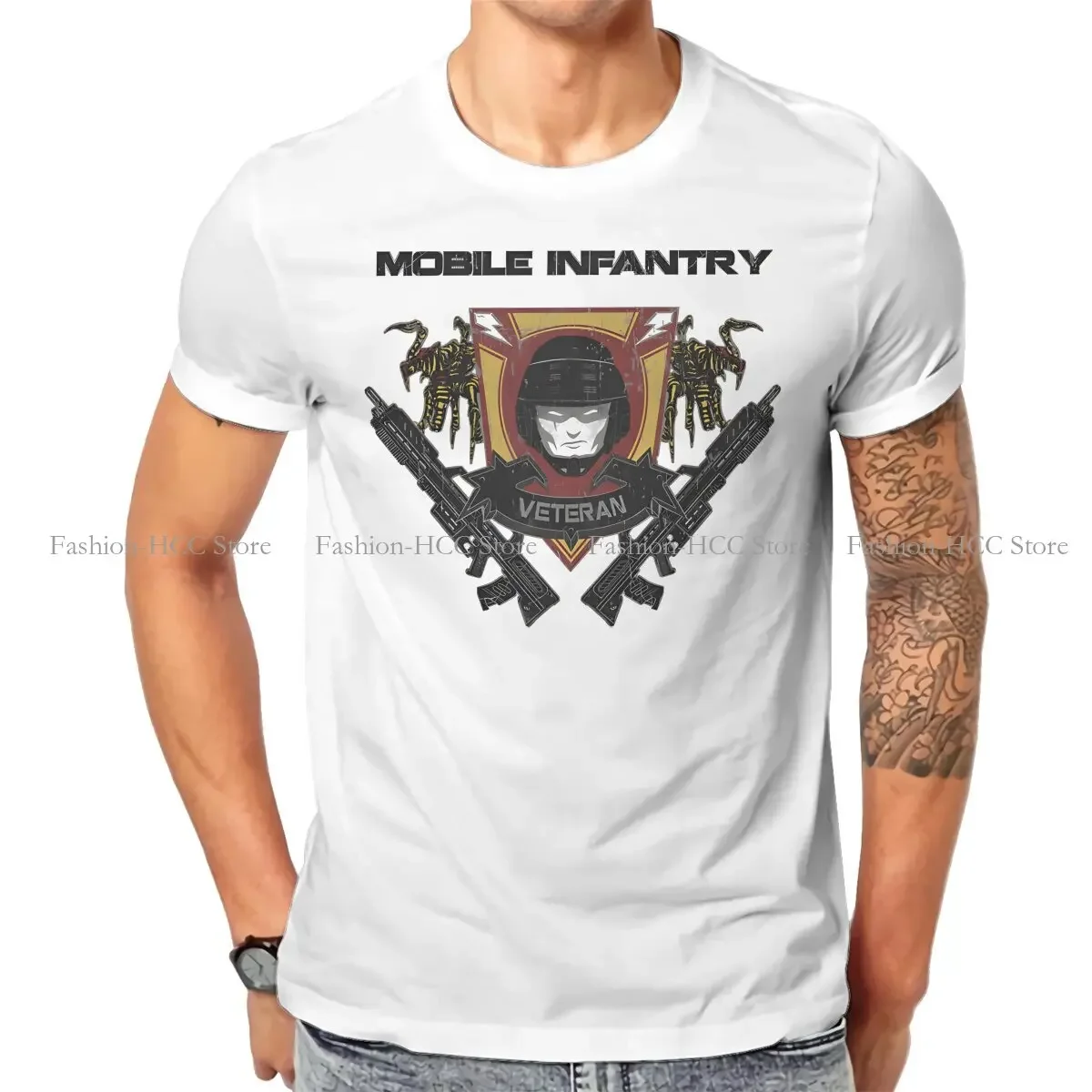 Veteran's Badge O Neck TShirt Starship Troopers Pure Cotton Original T Shirt Men Tops New Design