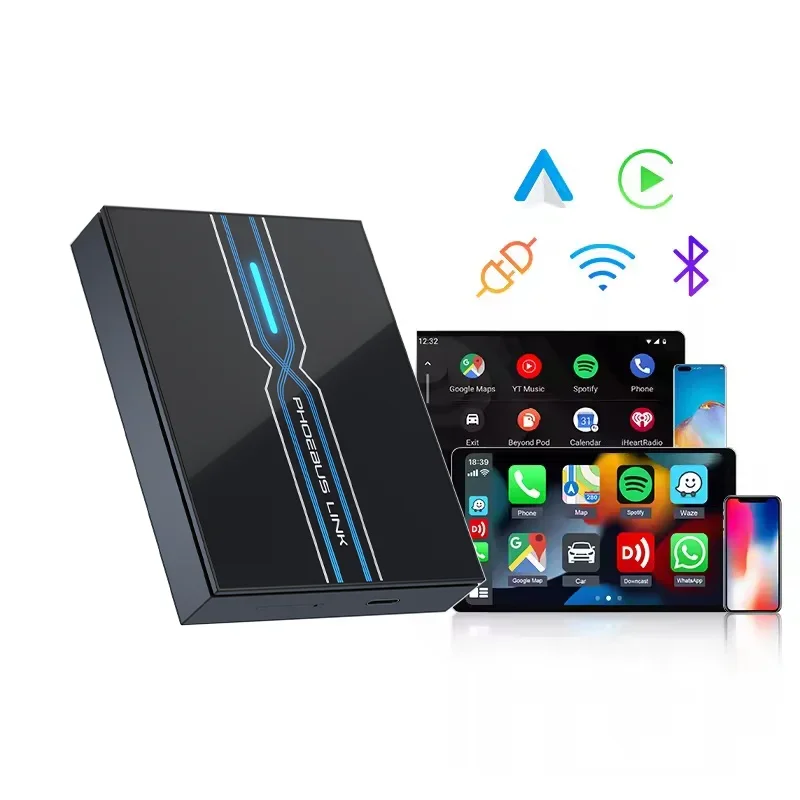 2026 Wholesale Smart Android AI Box Portable Wireless Carplay Adapter Universal Ios & Android OS Original Car Built-in Carplay