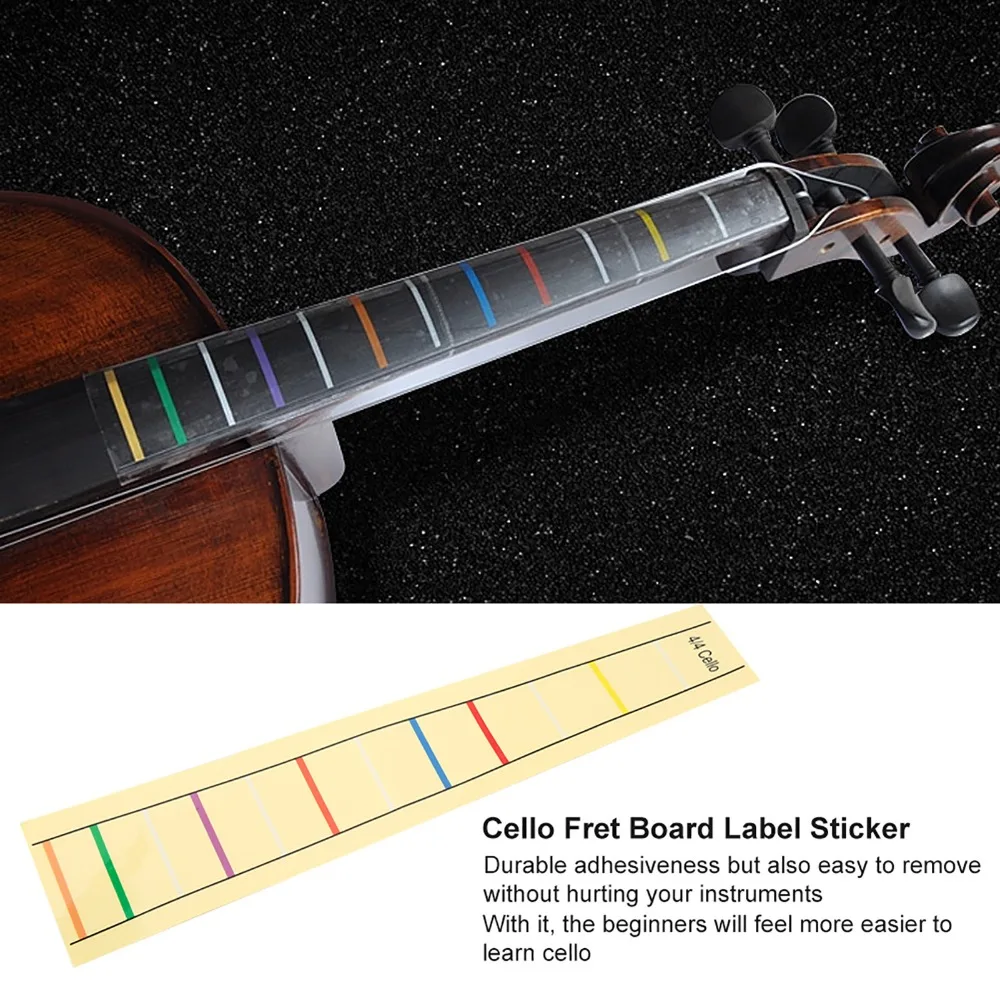 ​4/4 & 3/4 & 1/2 Cello​ Cello Finger Position Marker​ ​Practice Aid​ ​Fretboard Guide​ ​Fretboard Sticker​ ​Label Sticker