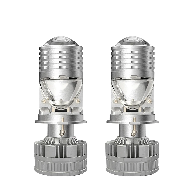 AES High Power 55W 75W H4 BI LED Projector Lens Waterproof For MINI H4 Led Spotlight White Color 6000K