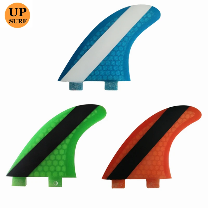 

Sup Board UPSURF FCS Fins Size G3/G5/G7 Honeycomb Fins Blue/Green/Orange Color Fins SurfBoard Water Sports