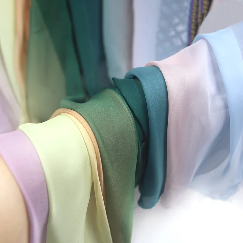 100x150cm Farbverlauf Chiffon-Stoff DIY Regenbogen Abendkleid Tanzkleid Nähmaterial Bedruckter Seidenstoff Bühnenkostüm Dekorationsmaterial – Detail 6