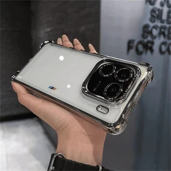 Case For Vivo IQOO 12 Pro 13 Iqoo13 5G Camera Protection Shell Electroplated Transparent Silicone Back Cover Shockproof Bumper