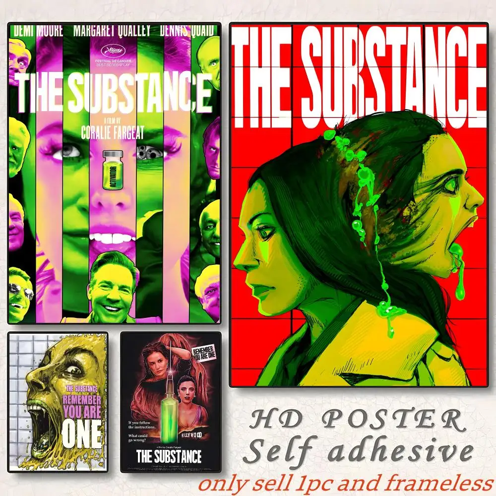 Movie T-The Substance Poster Gift with prints Home bedroom living room decoration promotion and display