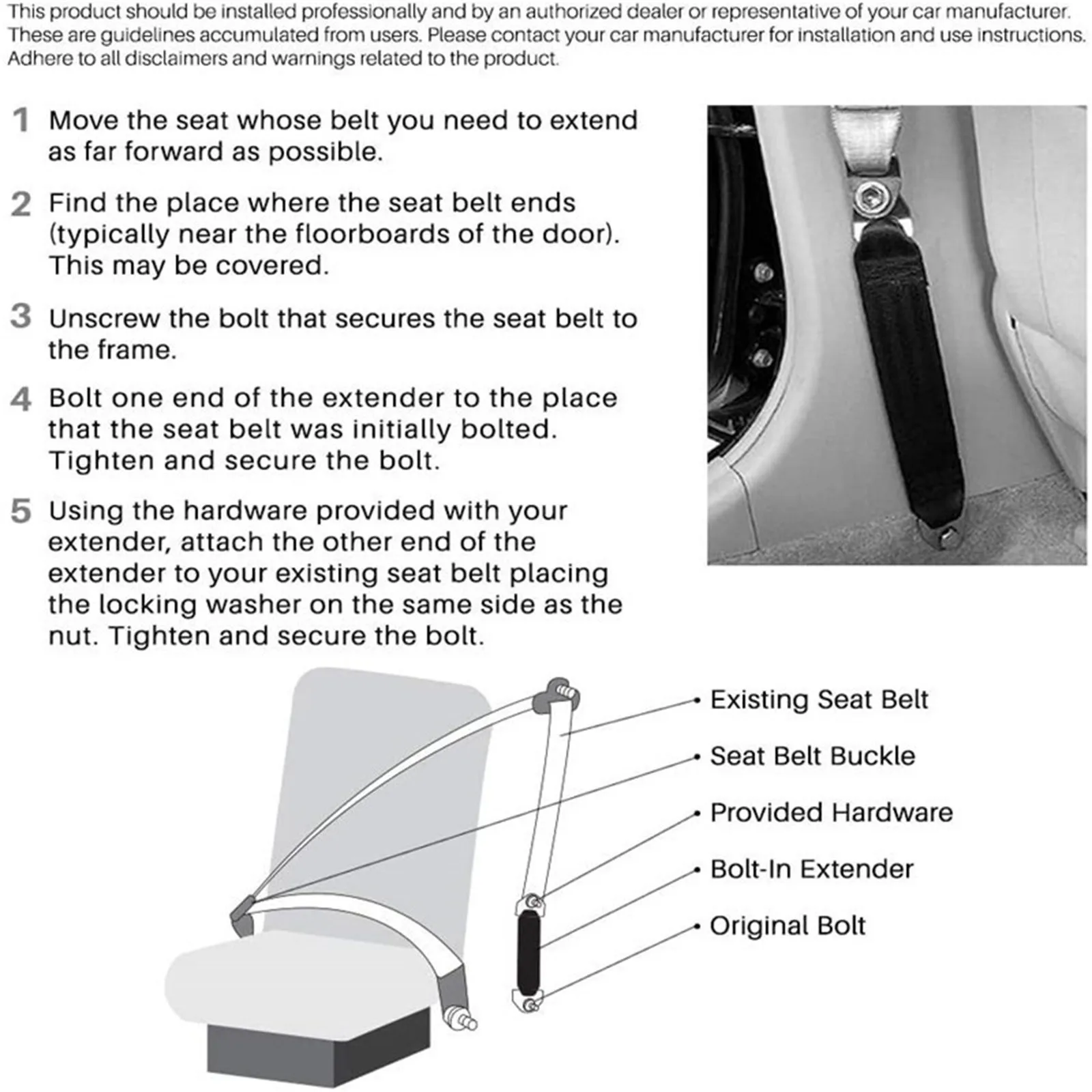موسع حزام مقعد السيارة مقاس 12 بوصة يناسب 99% من أحزمة المقعد الأمامي مناسبة للأكبر والأشخاص الذين يعانون من الحركة المحدودة #4