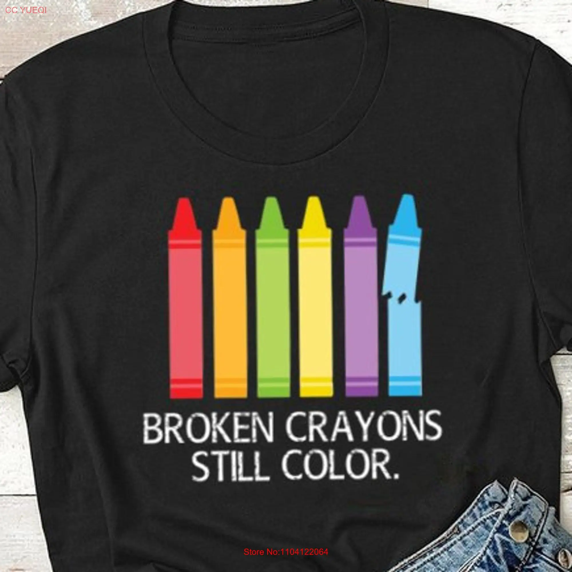 Broken Crayons Still Color Gracefully Life Mom T Shirt Christian Raglan Jesus Womens Clothing Teacher