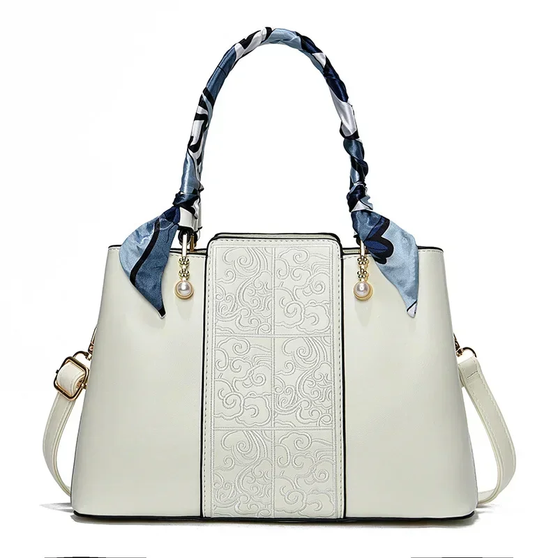 New high-end mom bag, large capacity single shoulder handbag, fashionable Chinese style embroidered diagonal cross bag SC825