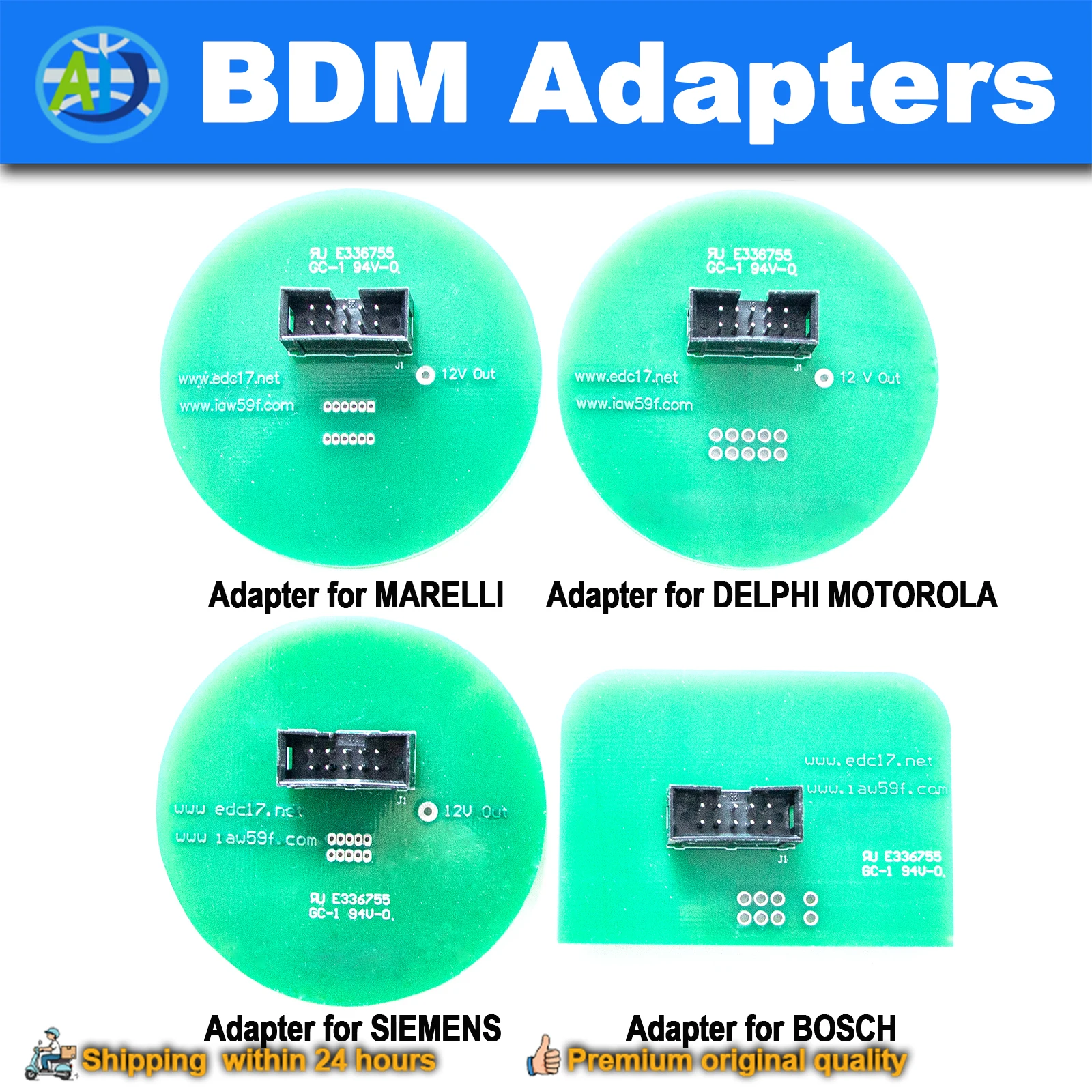 Adaptador bdm para dellhi bosch marelli siemens ecu, 4 unidades, ajuste de chip bdm, adaptador de quadro para bdm100/ks/ktag/fgtech programador ecu