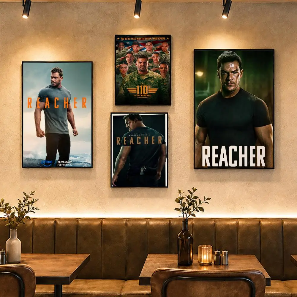 Action Series R-ReacherS Poster Vintage Retro Anime Poster Stickers Peel and Stick Wall Art Home Decor
