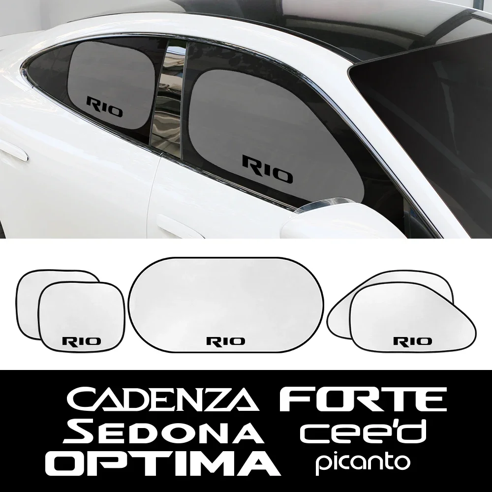 5Pcs Car Side Window Sun Shade Cover Curtain Auto Accessories For Kia Rio Picanto Ceed Forte Optima Sedona Cadenza K9 Telluride