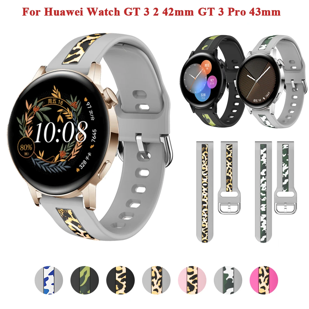 20มม.ซิลิโคน Smartwatch สำหรับ Huawei Watch GT 2 3 42มม./GT3 Pro 43มม.สร้อยข้อมือสำหรับ Samsung Galaxy นาฬิกา4/5 Correa