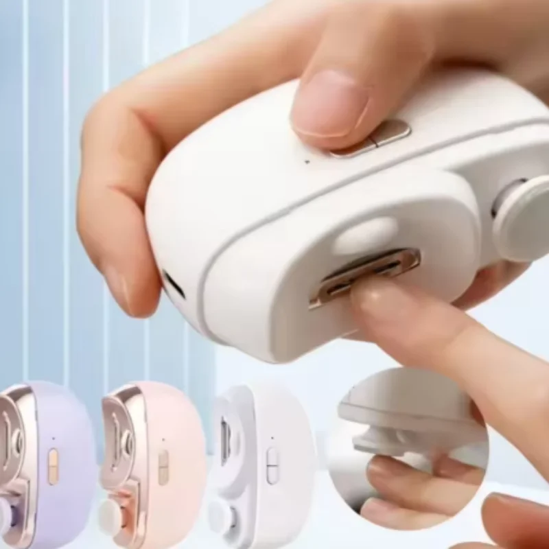 

Rechargeable Electric Nail Clipper Grinding and Polishing with Light Automatic Nail Trimmer Cutter Manicure for Baby Adult