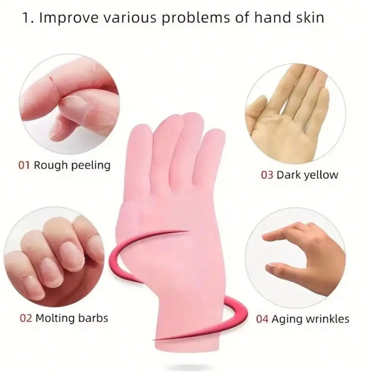 Silicone Gel Moisturizing Socks For Dry, Cracked Feet - Heel Protector & Repair Cover