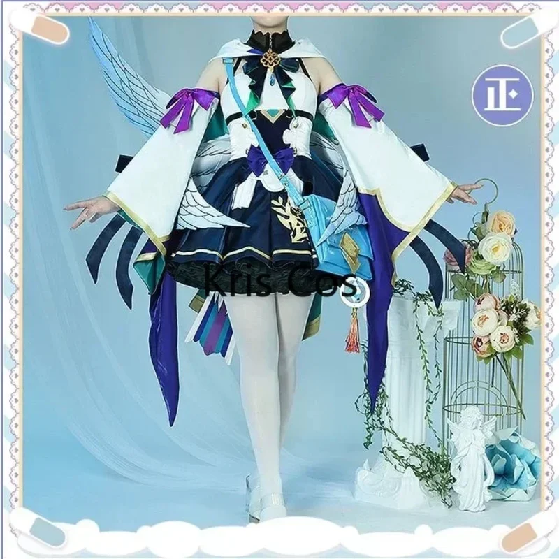 FC6Nijisanji Косплей Костюм Служба Enna Alouette Paradise Bird Косплей Костюм Виртуальный Якорь Enna Косплей Платье Hallowe@FC8!