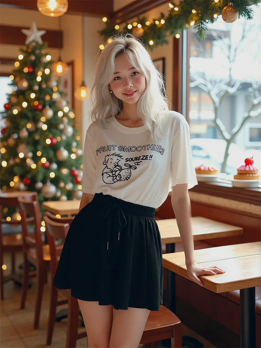 드로스트링 하이웨이스트 루즈 쇼츠 여성 우아한 여성복 가을 니트 드롭크로치 오피스 워킹 프로페셔널 실키 인