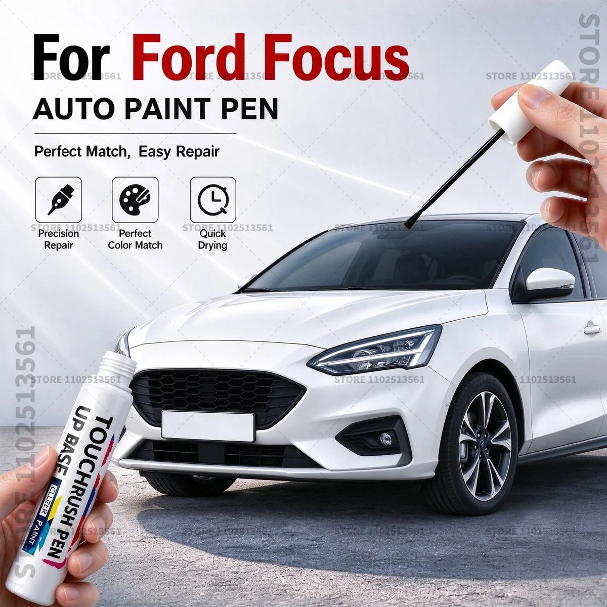 Car Scratch Remover Paint Pen Touch Up Marker for Auto Body Repair Door Bumper Fender Accessories For Ford Focus Black White
