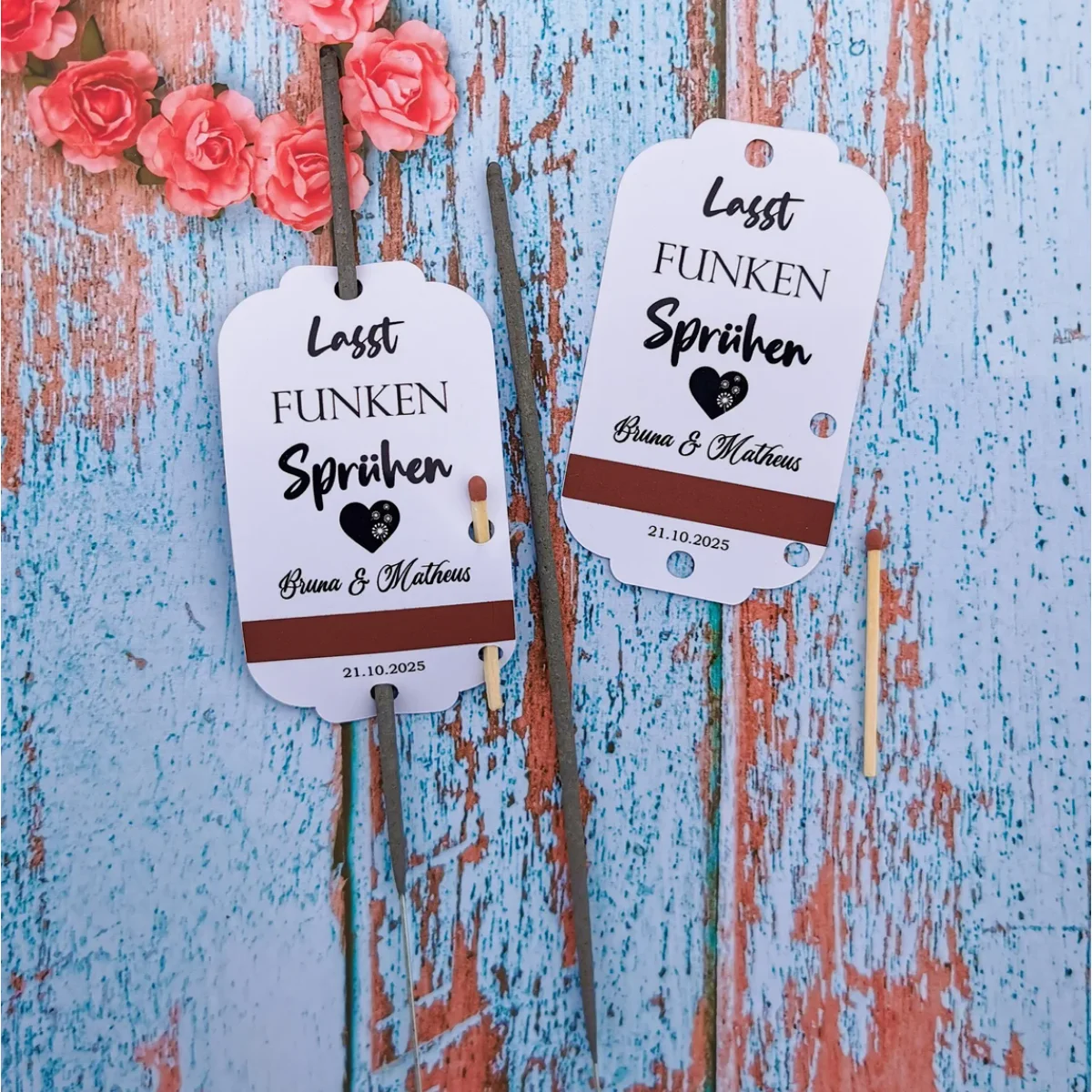 Hochzeit Wunderkerzen Etiketten Personalisierte. Для свадьбы, вечерние, Юбилейный заказ