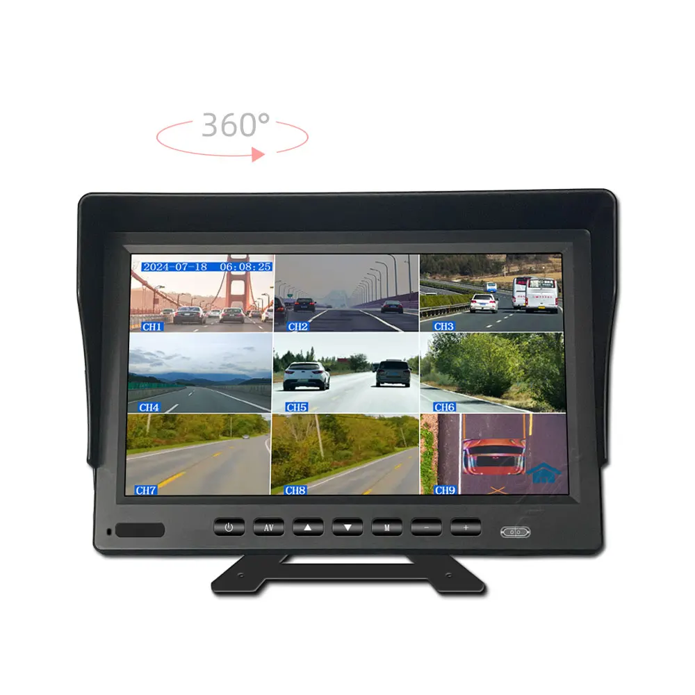 4G 8CH AI 360 Degree Car Reversing Aid Car Driving Safety Device Parking Cameras Car Bird View System 2D Panoramic Camera