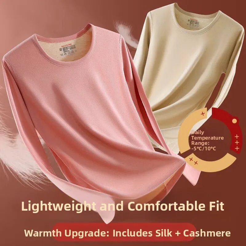 

Thiened двусторонний шерстяной шелковый комплект теплого нижнего белья для мужчин и женщин, интегрированный хлопковый шерстяной свитер, одинаковые длинные свечи для пар