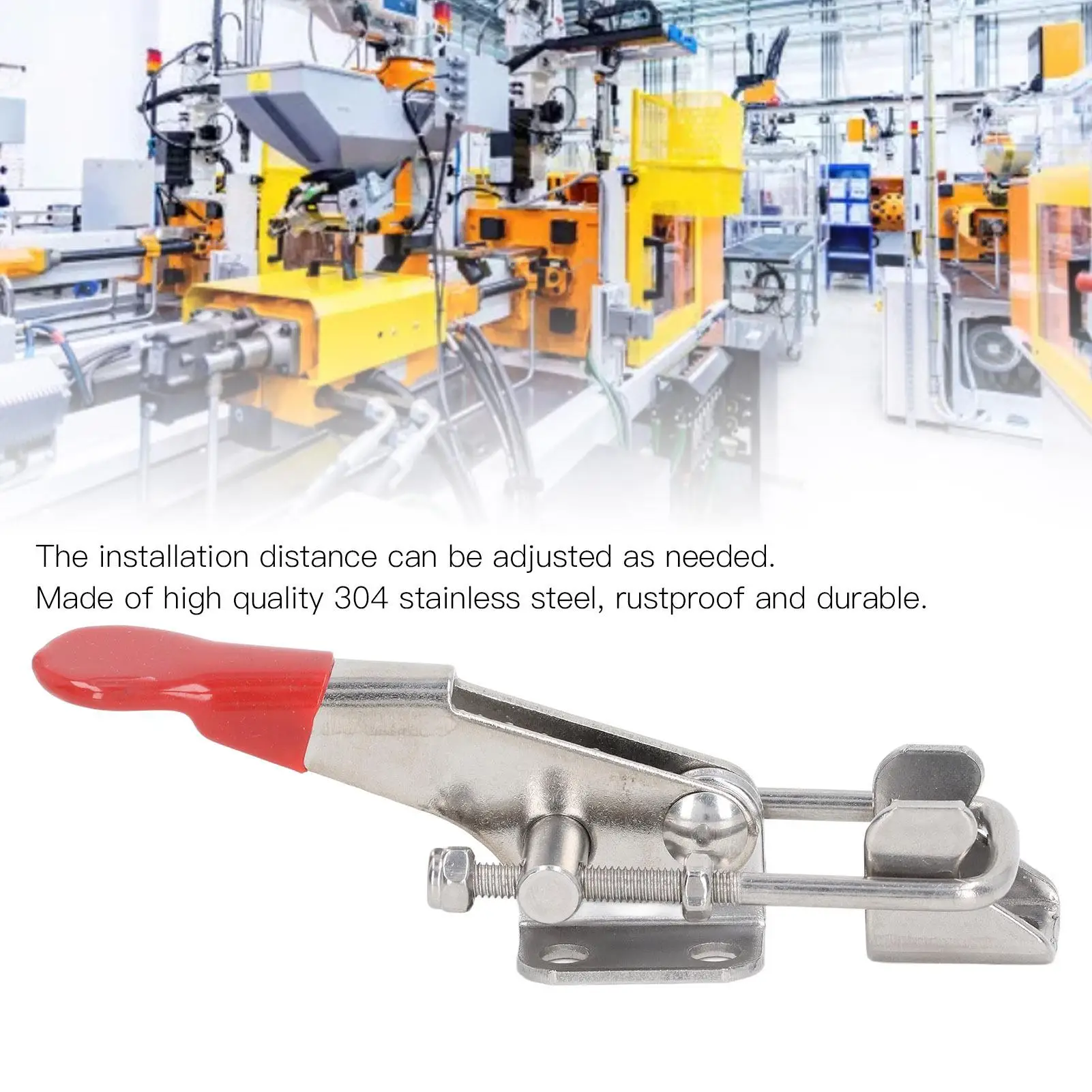 조정 가능한 스테인레스 스틸 토글 클램프 풀 래치, 400lbs 용량 키트, 보안 캔다, 2 개