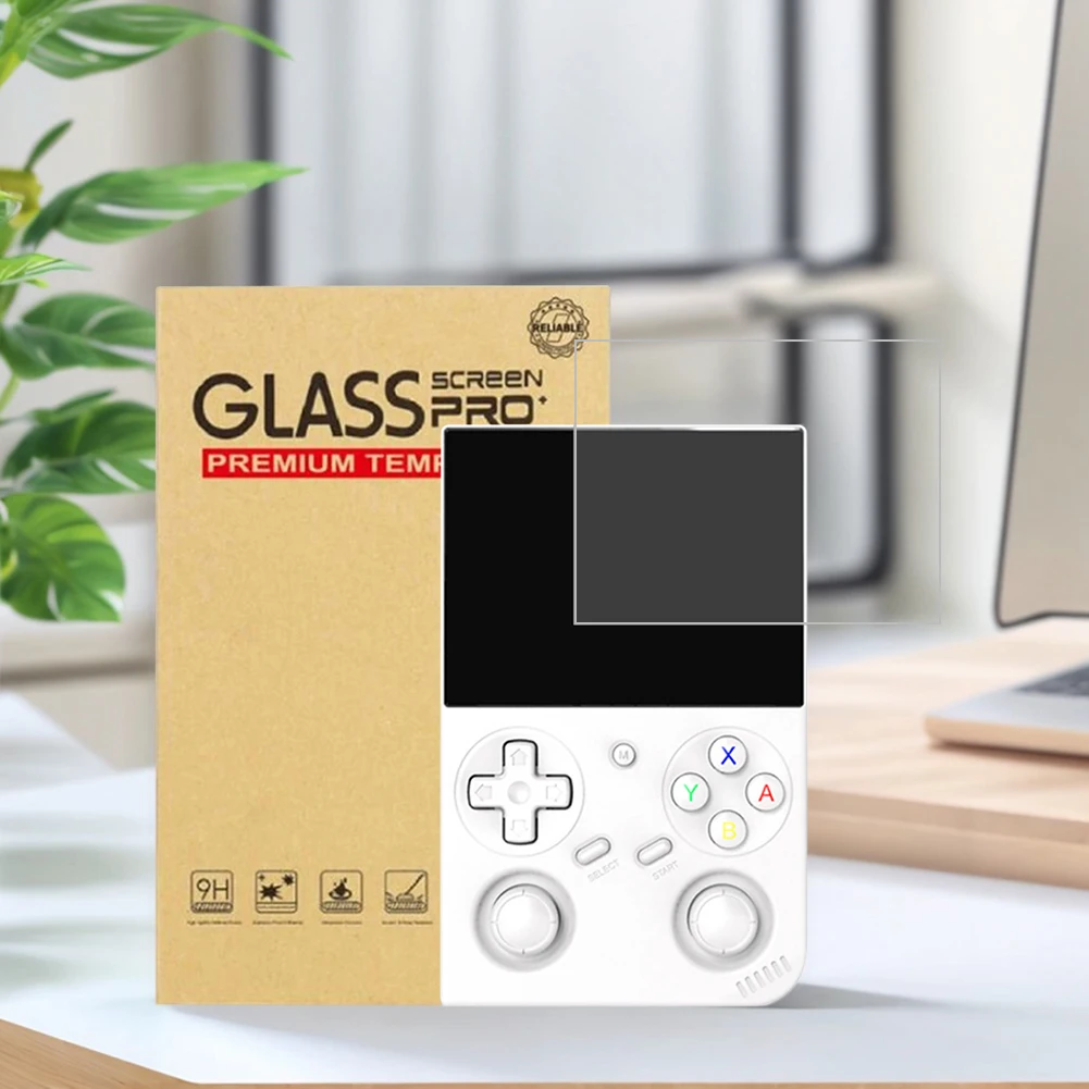 2Pcs Tempered Glass Anti-scratch Tempered Film 9H HD Tempered Screen Film for RG35XX Pro Handheld Game Console