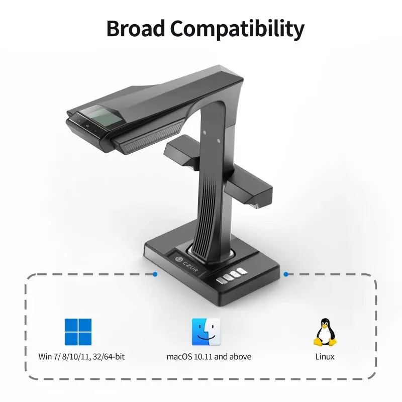 CZUR ET24 Pro Book Document Scanner Portable 24MP Camera A3 Size with Smart OCR Led Table Desk Lamp for Family Home Office