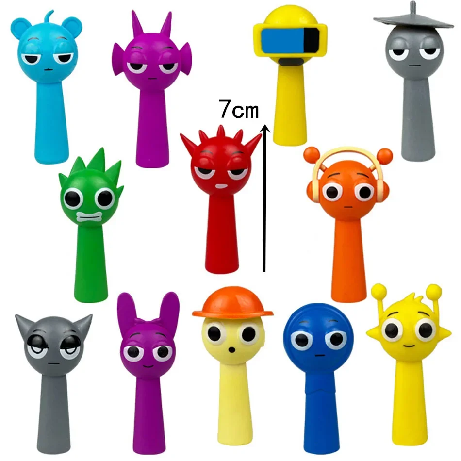 Hot Game 12pcs/set 7cm Sprunki Kawaii Mini Figures Model Doll Toys Sprunki Incredibox Action Cartoon Birthday Christmas Gift