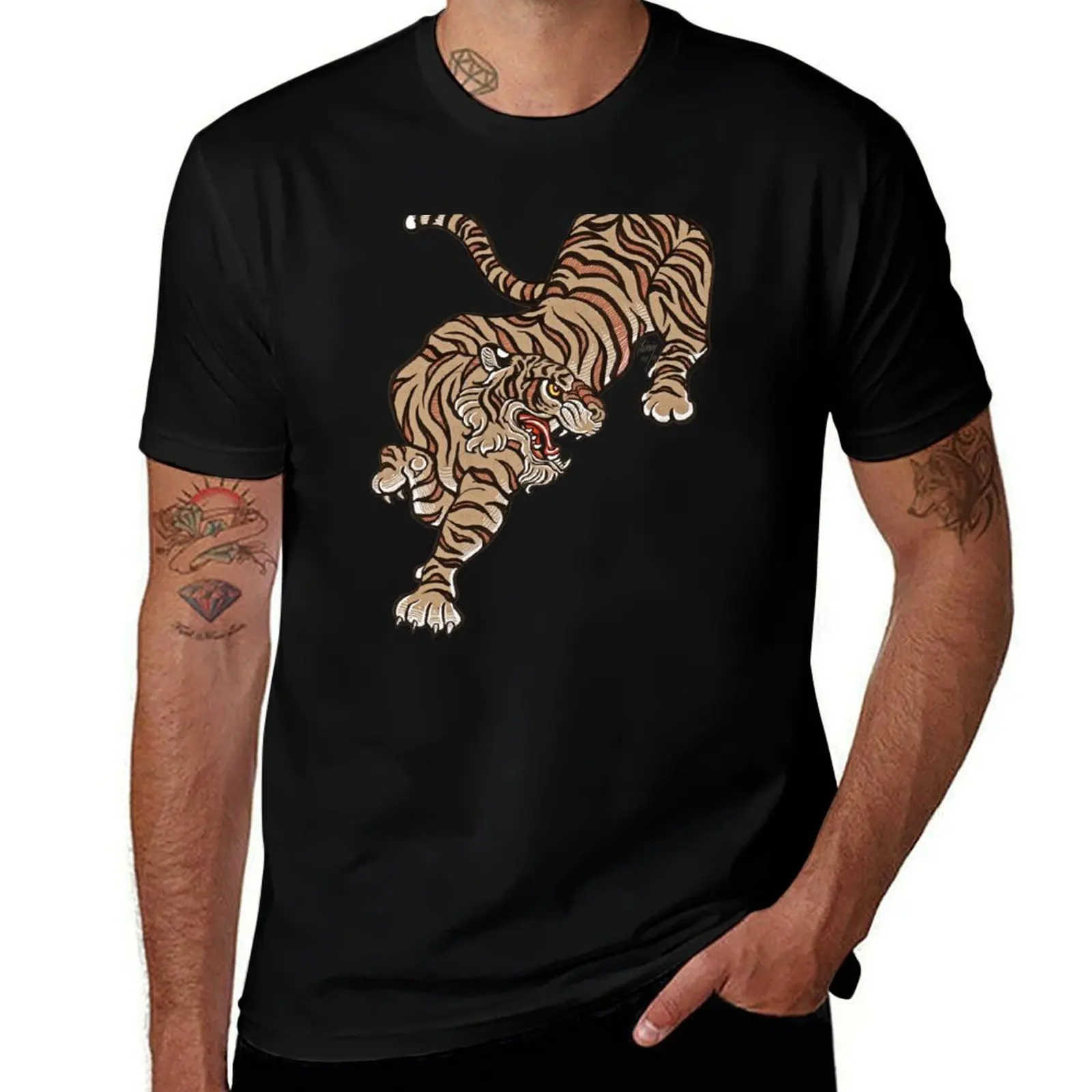

Tiger in Asian Style T-Shirt man t shirt graphic man t shirt summer T-Shirt