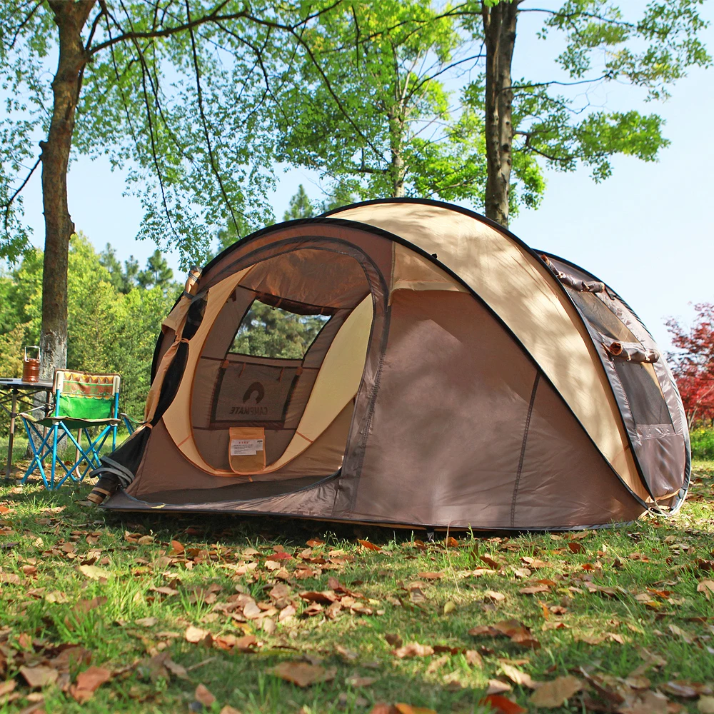 Source Factory Waterproof Shade Outdoor Beach Camping Tent Outdoor 3-4 People Automatic Tent for Family