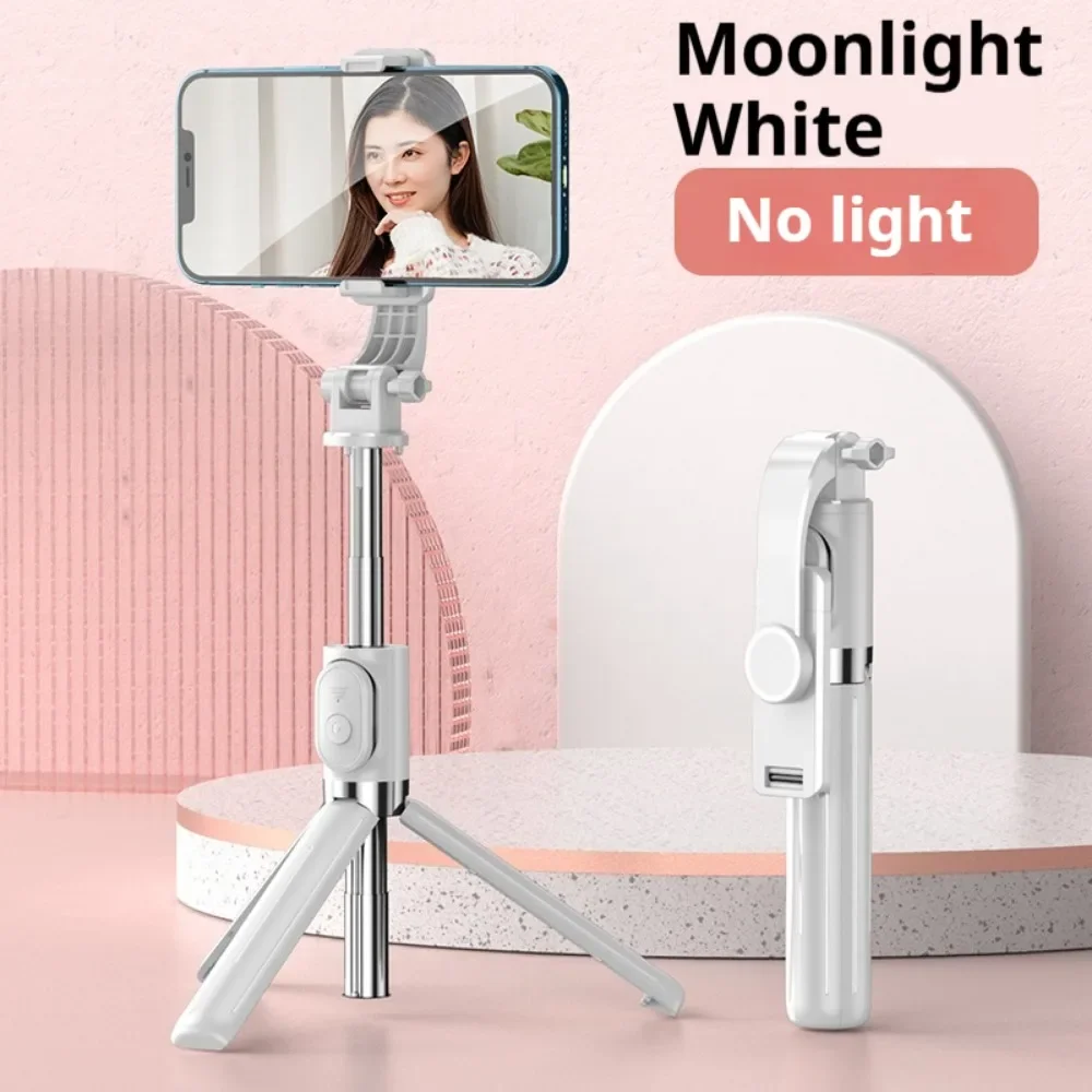 Bluetooth Selfie Stick Tripod Integrated Extendable Stand Portable for Smartphones Travel Vlogging Streaming