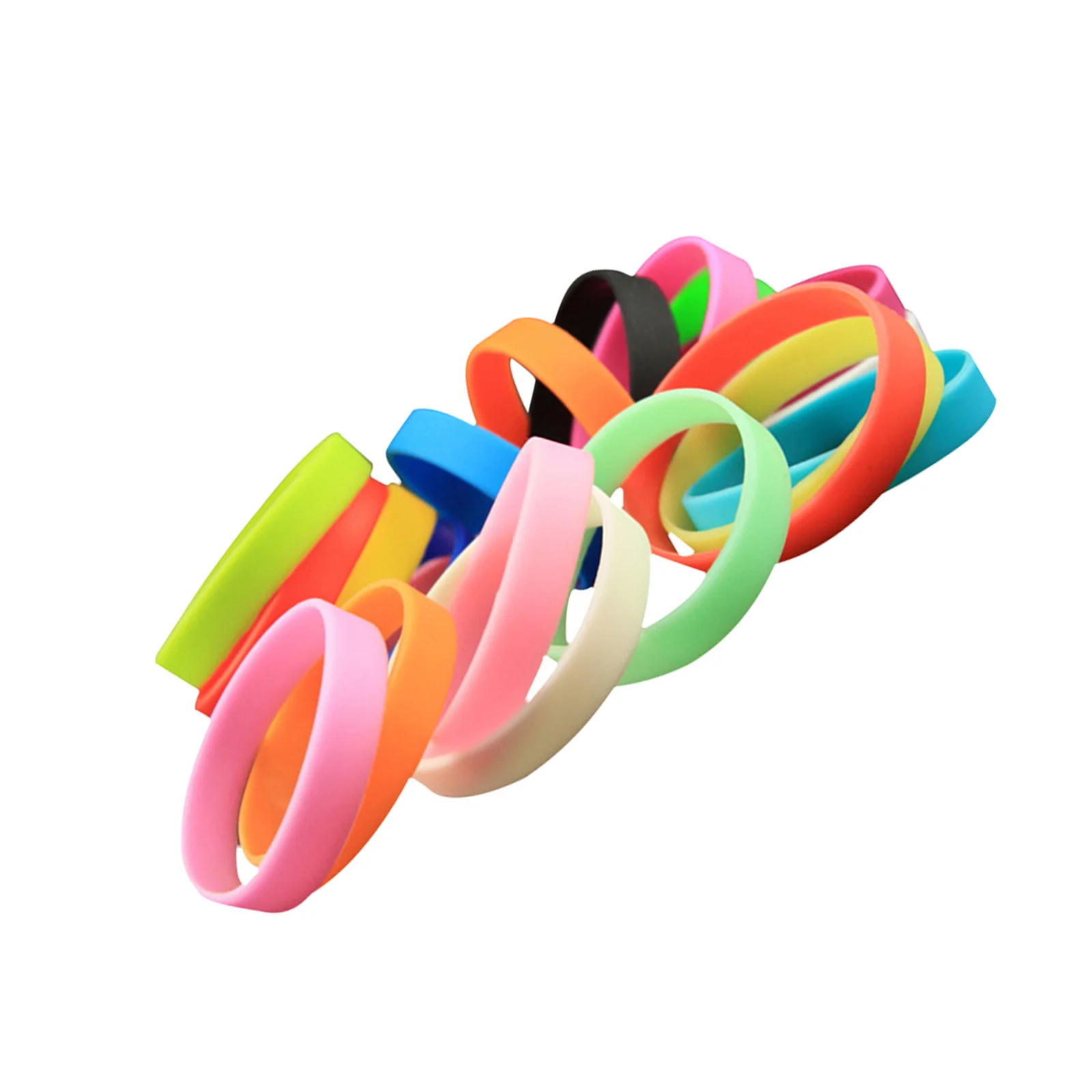 25 قطعة أساور معصم للأطفال ناعمة مقاومة للماء للأطفال ممارسة الحفلات هدية عيد ميلاد مختلط الألوان أساور أطفال للأطفال