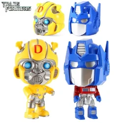 Transformers Anime Action Figure Optimus Prime Bumblebee Q Version Model Dolls Deformable Robot Kids Toys Room Decoration Gifts