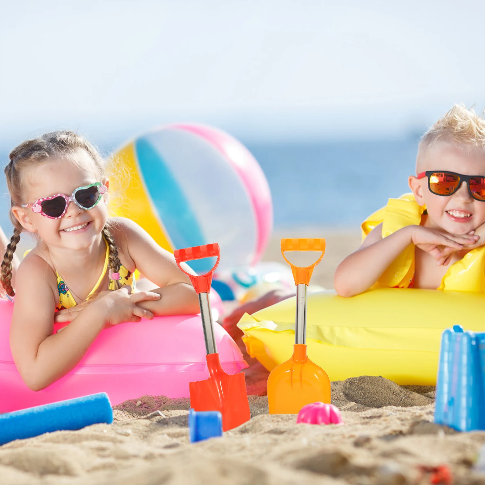 4 szt. Przenośne narzędzia do kopania dla dzieci, idealne na plażę, do piasku, na imprezy, dla maluchów i dzieci na zewnątrz.