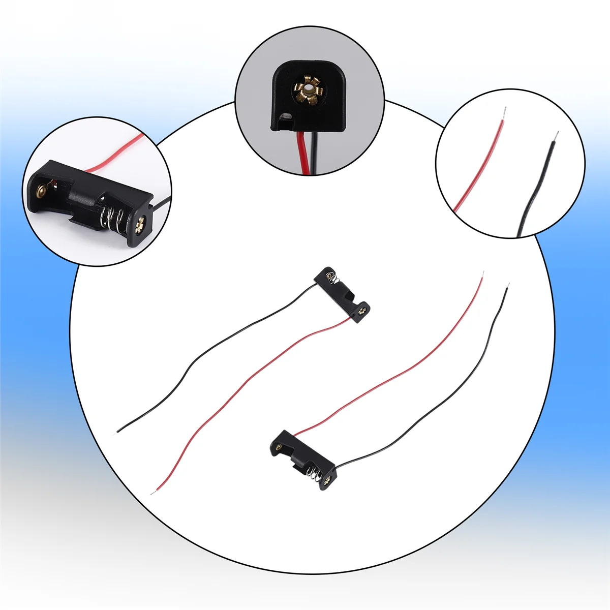 5 uds 1 23A A23 12V soporte de Clip de almacenamiento de batería caja soporte de celda con cable