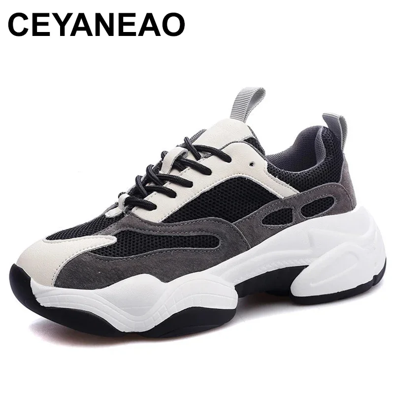 

Sneakers women new women sneakers genuine leather white running shoes platform flat casual spring footwear female