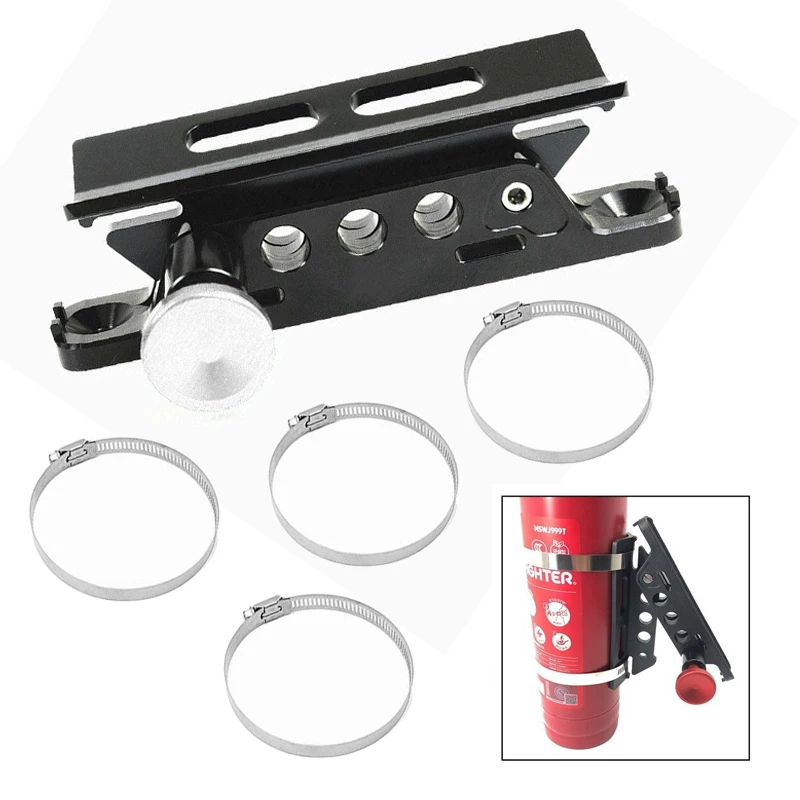 

Fire Extinguisher Mount Bracket Holder Fit for Jeep Wrangler Polaris Honda Yamaha Kawasaki Can Am Kymco Tractors Arctic Cat New