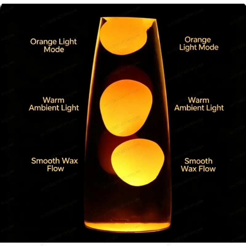 13 Inch Lava Lamp Night Light - Jellyfish-Shaped Motion Decor for Bedroom, Living Room & Office, Unique Warm Glow Gift Idea