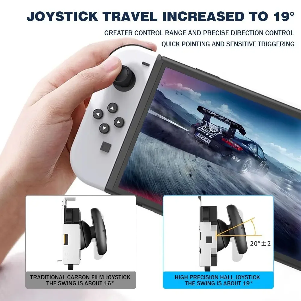 No Drifting Hall Effect Joysitck Electromagnetic Accessories for JoyCon Replacement Repair Parts for Nintendo Switch/OLED/Lite