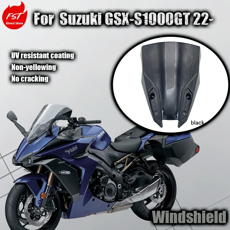 For Suzuki GSX-S1000GT 22 - Front windshield raised windshield, body windshield cover windshield glass